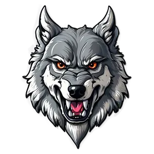 Angry Wolf Head Emblem Png 06122024 PNG Image