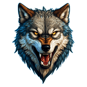 Angry Wolf Mascot PNG 06112024 PNG image with transparent background