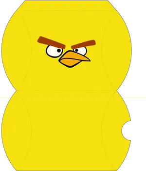 Angry Yellow Bird Graphic PNG Image