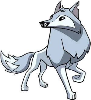 Animal Jam Artic Wolf Character PNG Image