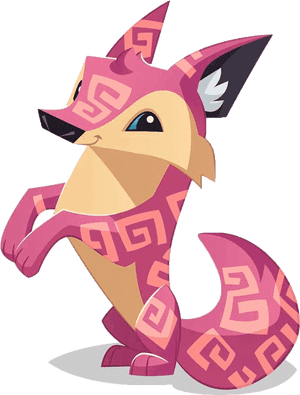 Coyote Art Pink Beg - Animal Jam Animals Coyote, HD Png Download PNG with transparent background