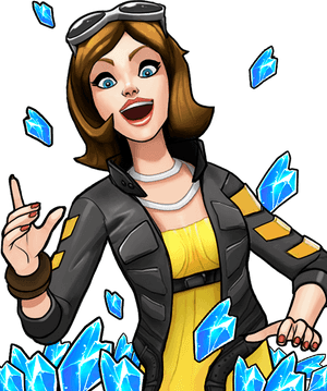 Animated Adventurerwith Crystals PNG