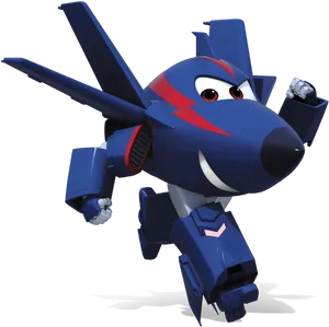 Animated Airplane Character PNG Image