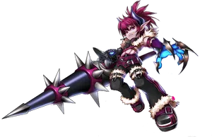 Animated Armored Warriorwith Spike Lance PNG Image