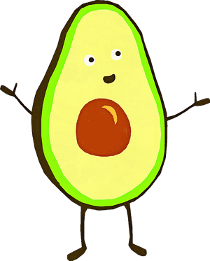 Transparent Avocado Cartoon - Cartoon Avocado Png, Png Download PNG image with transparent background