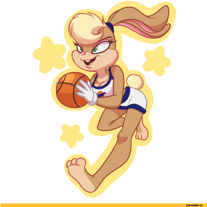 Animated Basketball Character Space Jam PNG image with transparent background