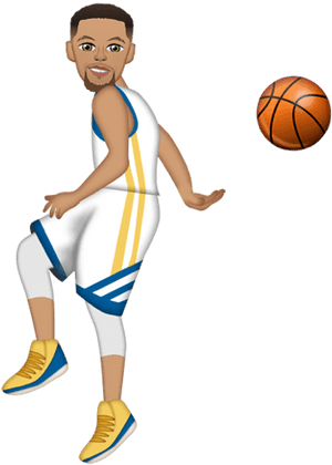 Stephen Curry Behind The Back - Steph Curry Shooting Emoji PNG