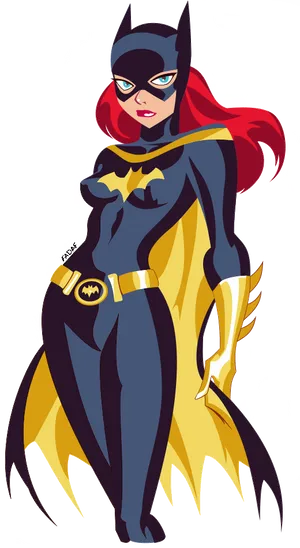 Animated Batgirl Pose PNG Image