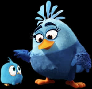 Angy Bird Blue Jay With Mum - Angry Birds Blues Mom, HD Png Download PNG with transparent background