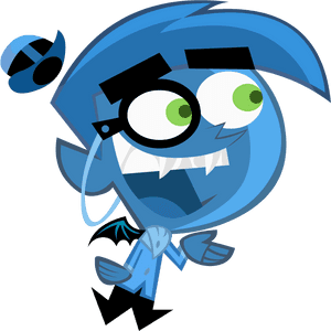 Animated Blue Character Laughing PNG with transparent background