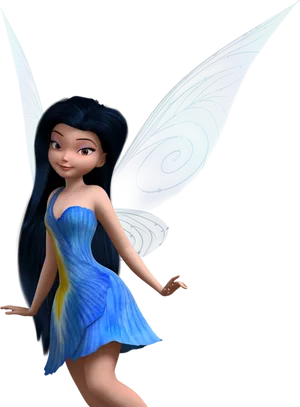 Animated Blue Fairywith Wings PNG Image