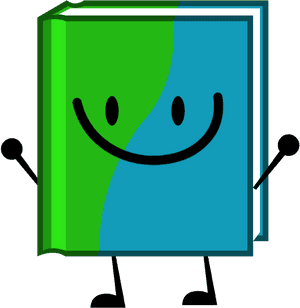 Animated Book Character PNG image with transparent background