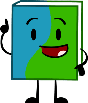 Animated Book Character PNG image with transparent background