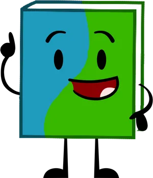 Animated Book Character PNG Image