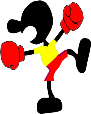 Animated Boxing Character PNG Image