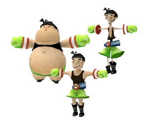 Animated Boxing Characters PNG Image