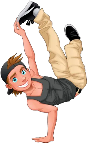 Animated Breakdancer Freeze Pose PNG Image