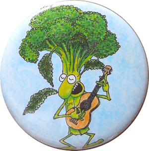 Image Of Broccoli Playing Ukulele Magnet/pin - Broccoli, HD Png Download PNG image with transparent background