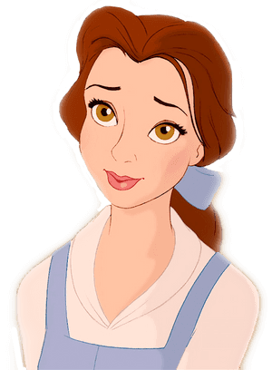 #belle #beautyandthebeast #disney #princess #disneyprincess - Famous Cartoon Characters With Brown Hair, HD Png Download PNG