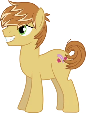 Animated Brown Ponywith Bangs PNG Image