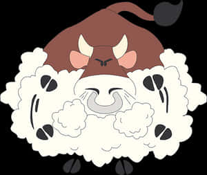 Animated Bull Disguisedas Sheep PNG image with transparent background