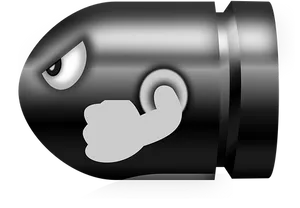 Animated Bullet Character PNG Image