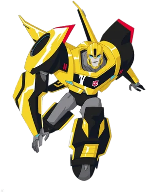 Animated Bumblebee Transformer PNG Image