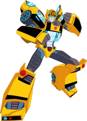 Animated Bumblebee Transformers PNG Image