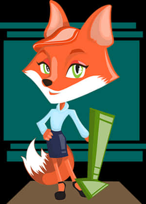 Animated Business Fox PNG image with transparent background