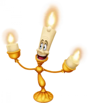 Animated Candelabra Character PNG Image