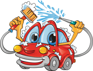 Transparent Pressure Washer Clipart Black And White - Car Wash Cartoon, HD Png Download PNG with transparent background