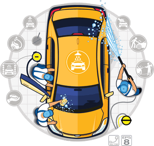 Shop Car Detailing Illustration Wash Auto Professional - Car Wash Png, Transparent Png PNG image with transparent background