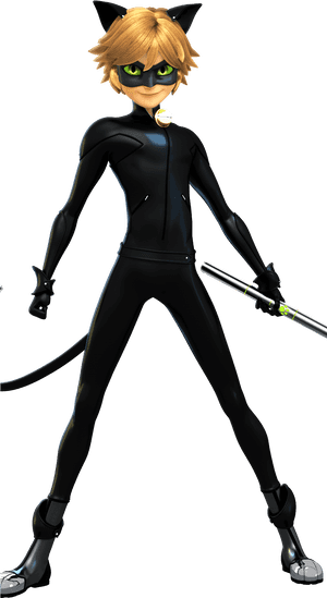 Picture - Miraculous Ladybug Chat Noir Full Body, HD Png Download PNG