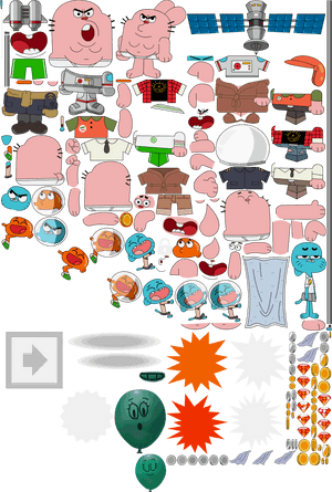 Transparent The Amazing World Of Gumball Png - Amazing World Of Gumball Sprites, Png Download PNG image with transparent background