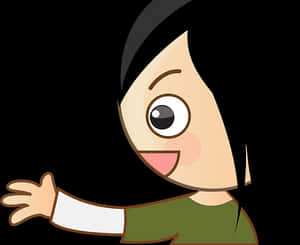 Animated Character Greeting PNG image with transparent background