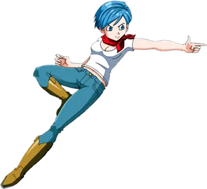 Animated Character Pointing Action Pose PNG Image