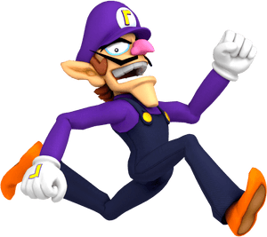 Waluigi Running By Nintega - Wario And Waluigi Running PNG image with transparent background