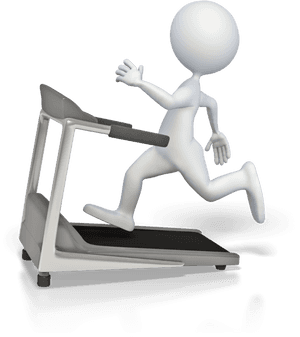 Treadmill Clipart - Stick Figure Running On Treadmill, HD Png Download PNG image with transparent background