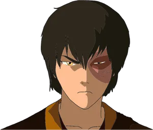 Animated Character With Bruised Eye PNG Image