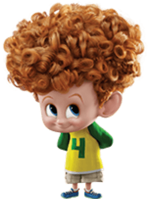 Animated Character With Curly Hair PNG image with transparent background