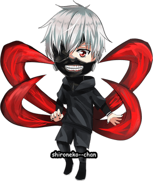 Animated Character With Red Tentacles PNG with transparent background