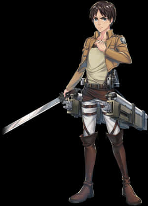 Animated Character With Sword Gear PNG image with transparent background