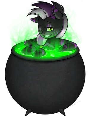 Animated Characterin Cauldron PNG Image