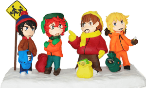 Cartman, Kyle, Stan, Kenny, Bus Stop, South Park Fan - South Park Scene, HD Png Download PNG image with transparent background