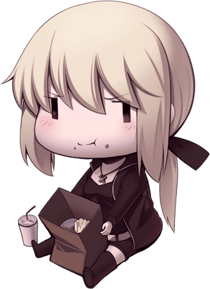 Fire Clipart Bangs Black - Salter Fate Chibi, HD Png Download PNG image with transparent background