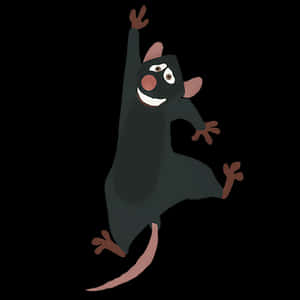 Animated Cheerful Mouse Character PNG image with transparent background