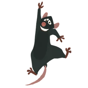 Animated Cheerful Mouse Character PNG Image