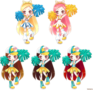 Vector Library Cheerleader Lucia By Teddyland - Chibi Cheerleader, HD Png Download PNG image with transparent background