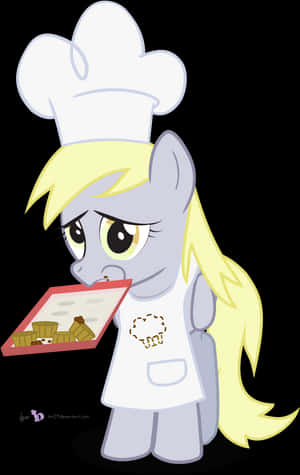 Animated Chef Ponywith Recipe PNG