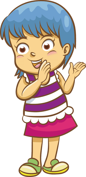 Animated Child Clapping PNG image with transparent background